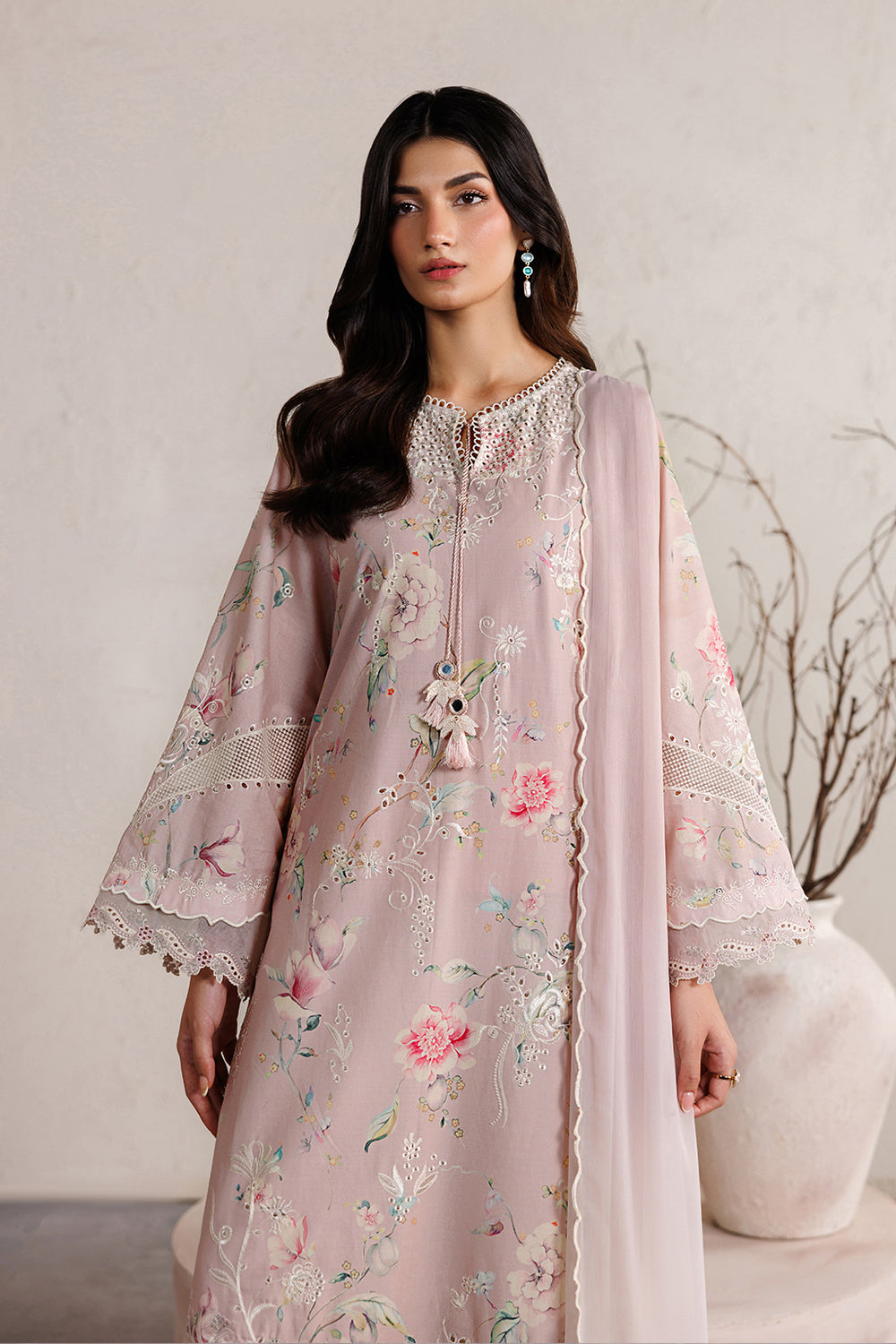 IBE-12 Embroidered Lawn | IZNiK Festive Lawn '26