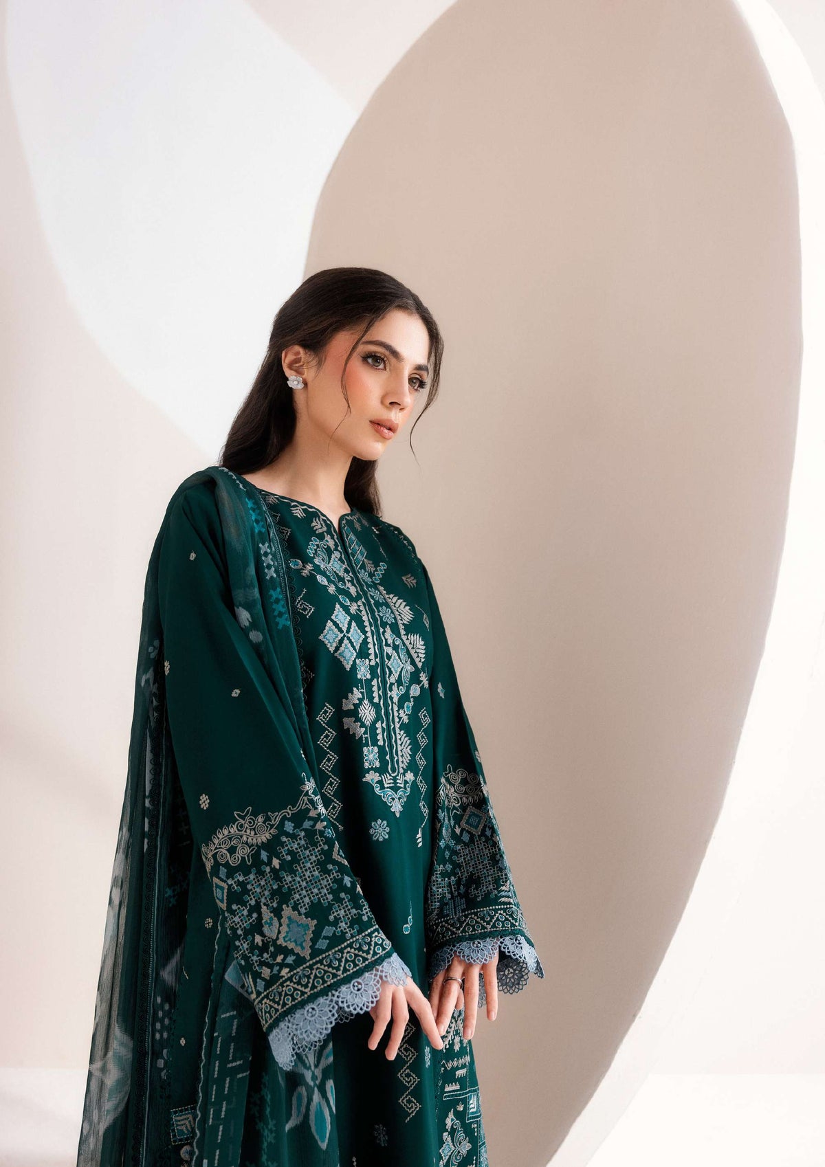 2A - Zync by Florent Intermix | Deep Teal Embroidered Suit