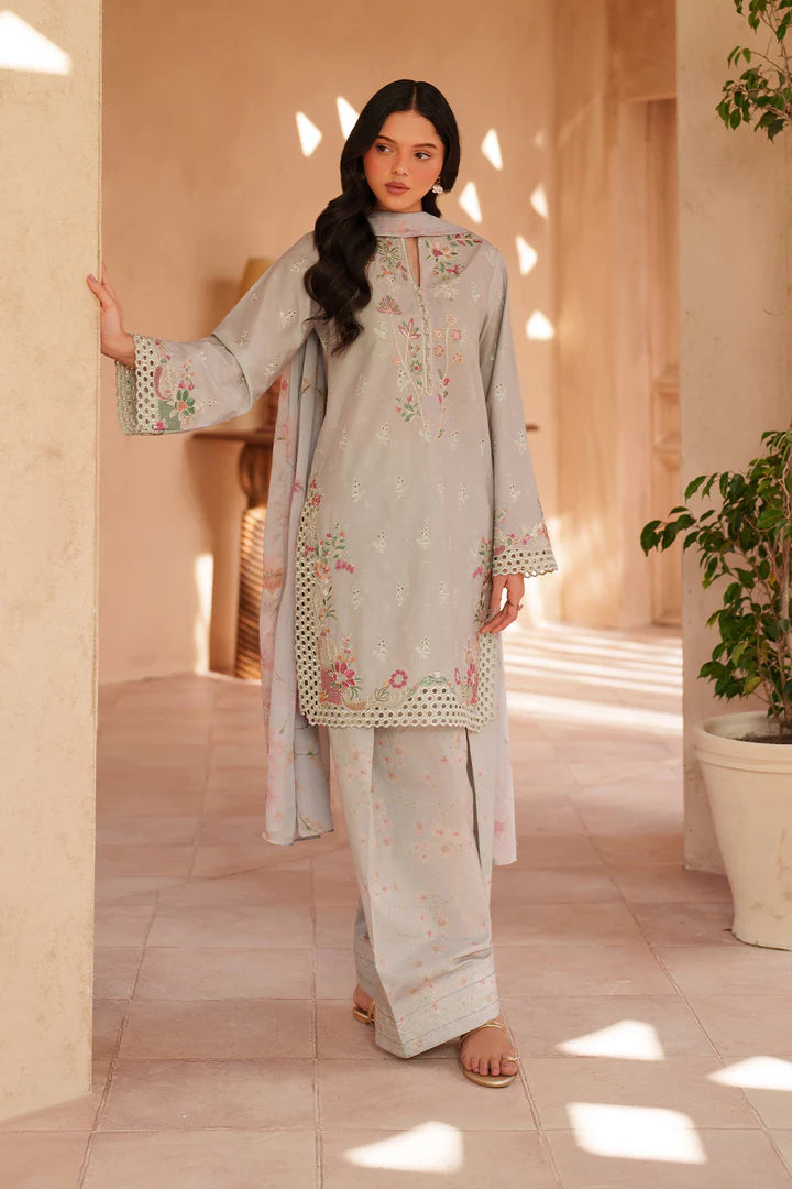 Ice Grey | EL-12 Embroidered Lawn | Iznik Eid Lawn