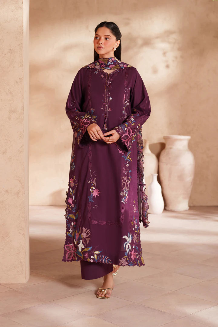 Byzantium Purple | EL-03 Embroidered Lawn | Iznik Eid Lawn