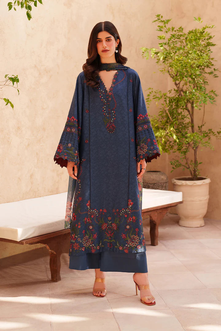Navy Blue | EL-01 Embroidered Lawn | Iznik Eid Lawn