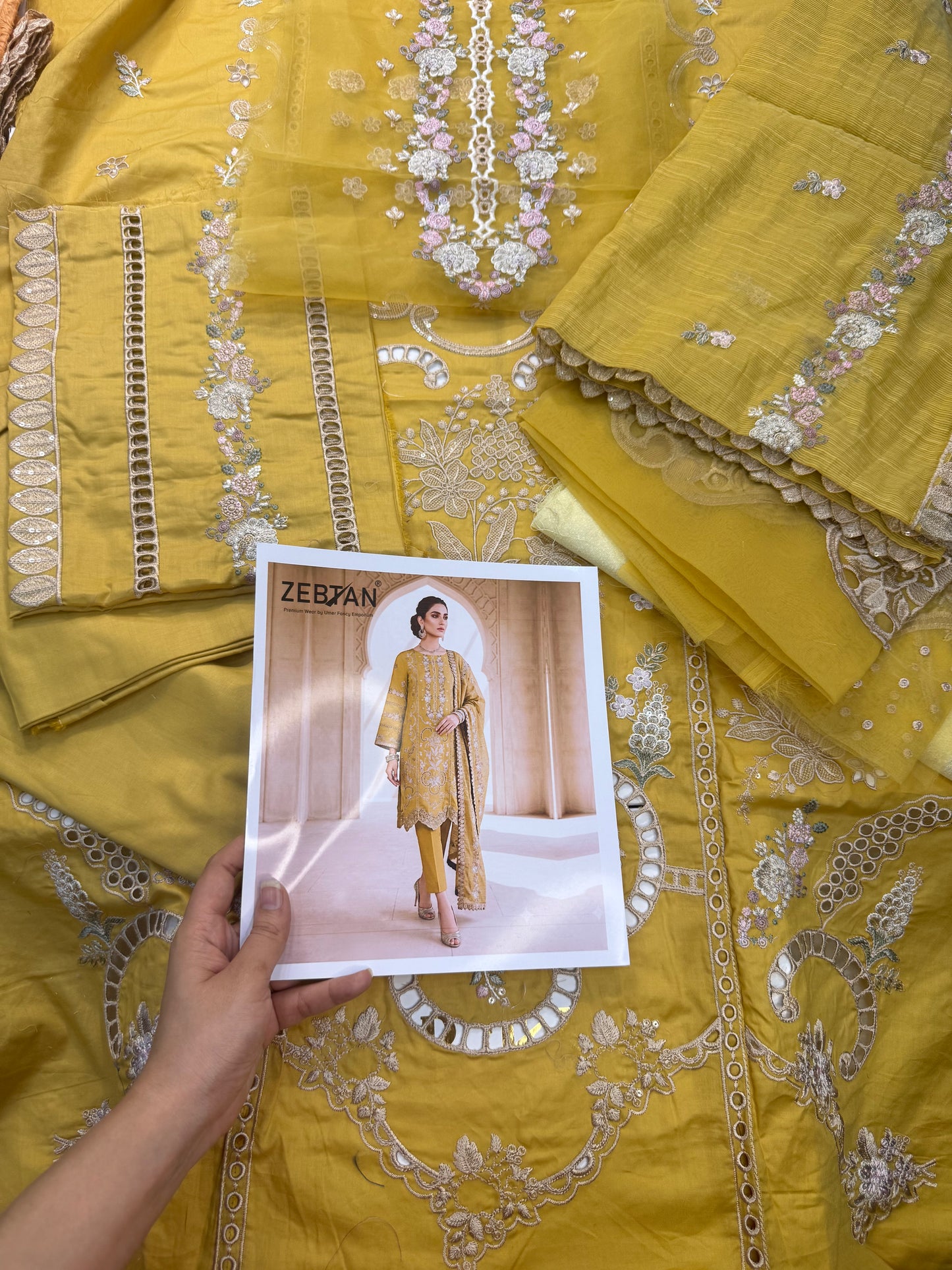 Yellow ZB1 | Zebtan Luxury Lawn '26