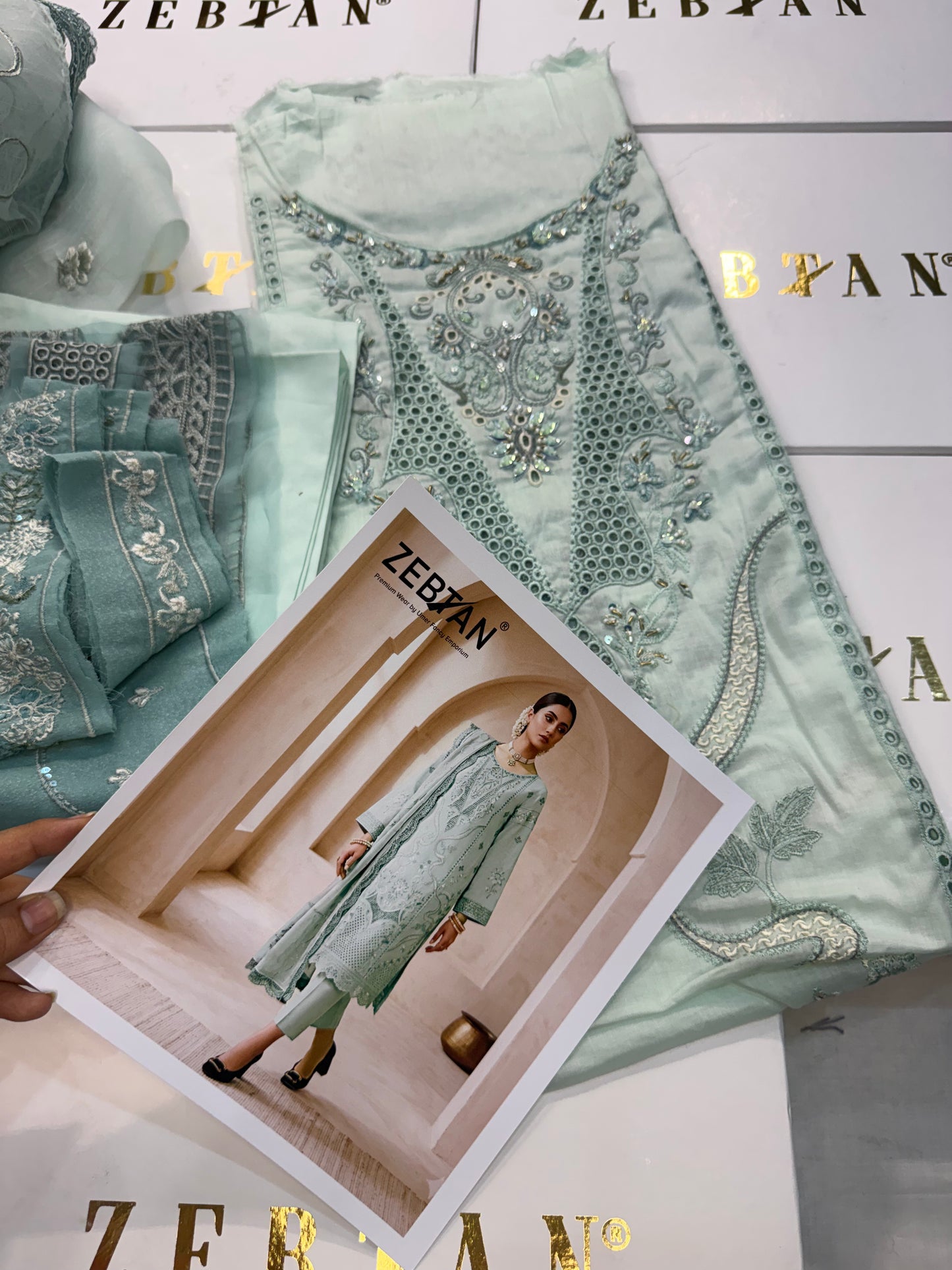 Dusty Mint ZB3 | Zebtan Luxury Lawn '26