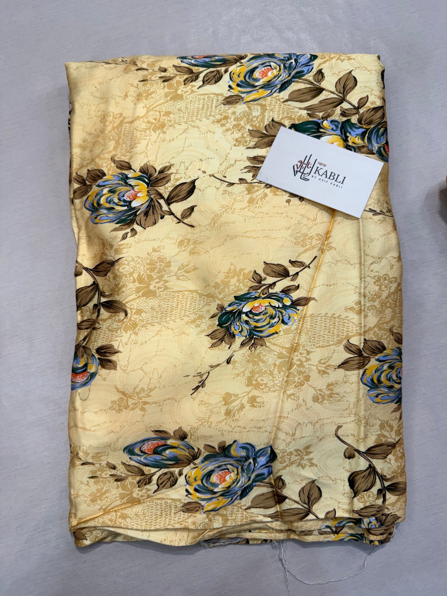 Kundan Silk Marina 1A Ivory 3-Piece Allover Suit with Wool Shawl