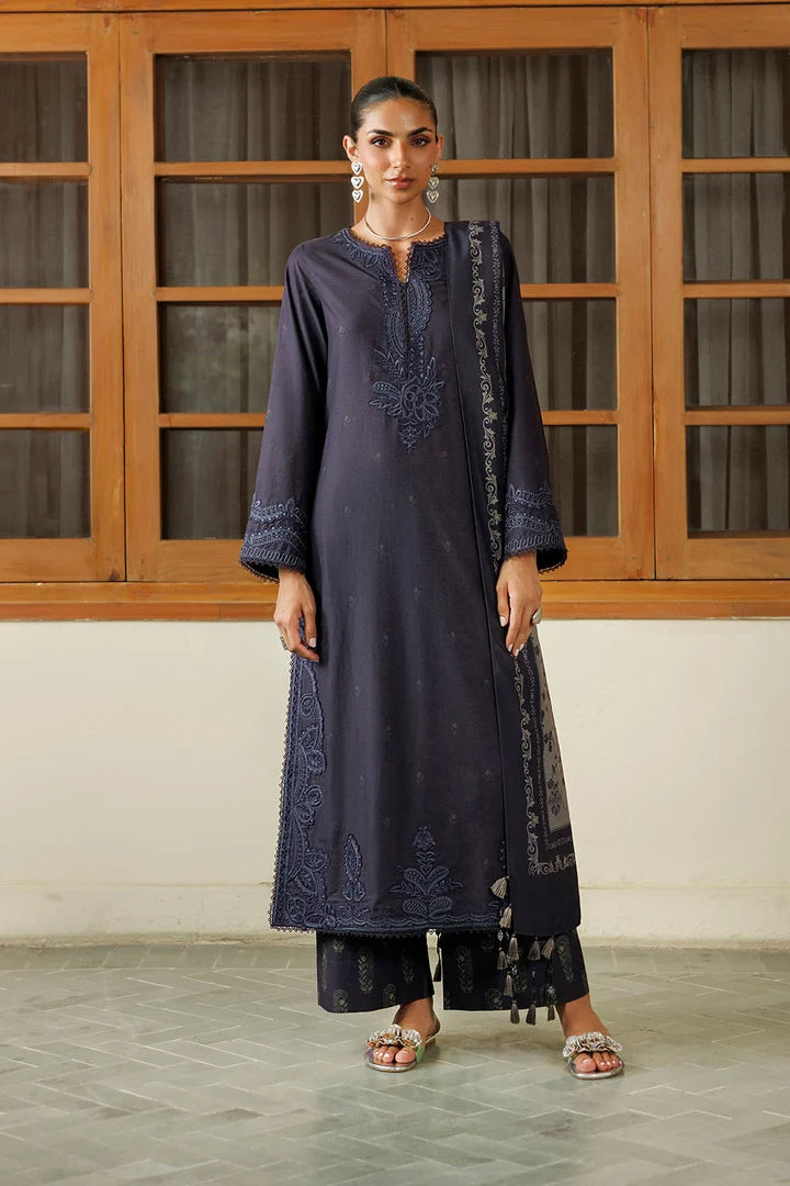 IPF-30 Embroidered Printed Viscose Linen | IZNIK