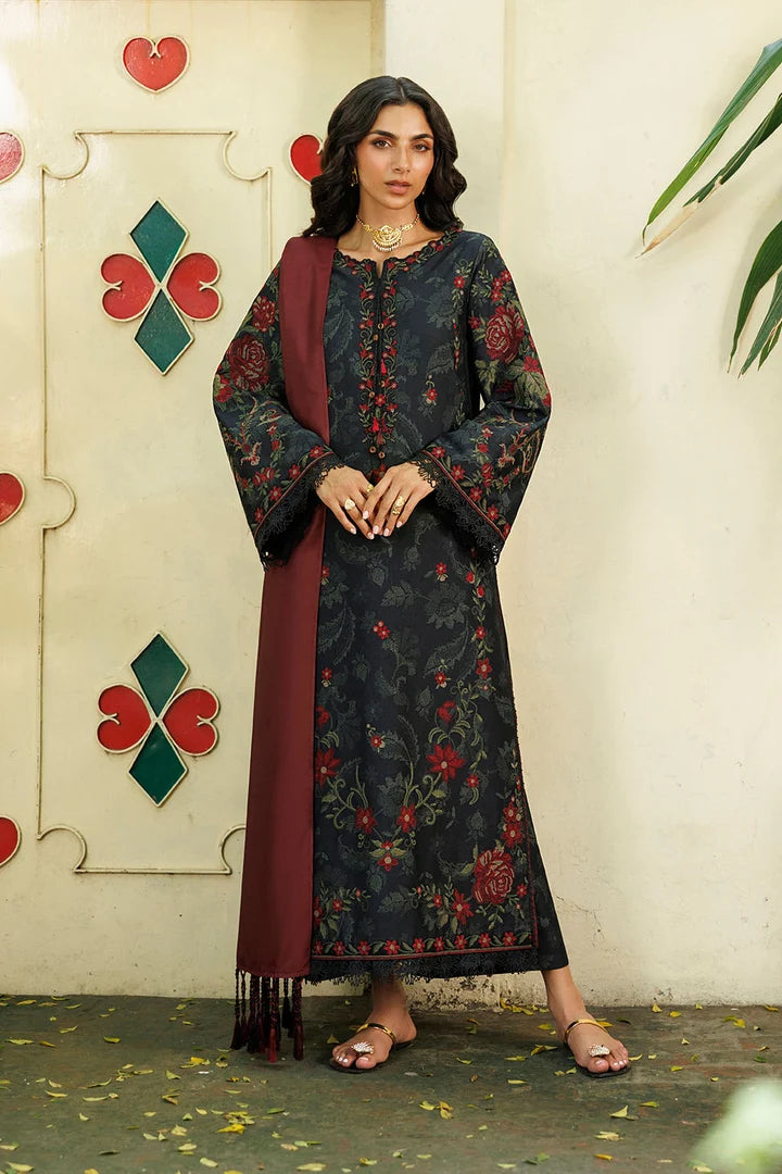 IPF-31 Embroidered Printed Viscose Linen | IZNIK