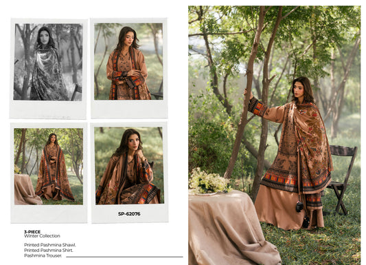Gul Ahmed SP-62076 3 Piece Printed Pashmina Suit