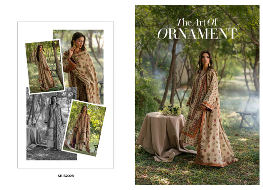 Gul Ahmed SP-62078 3 Piece Printed Pashmina Suit