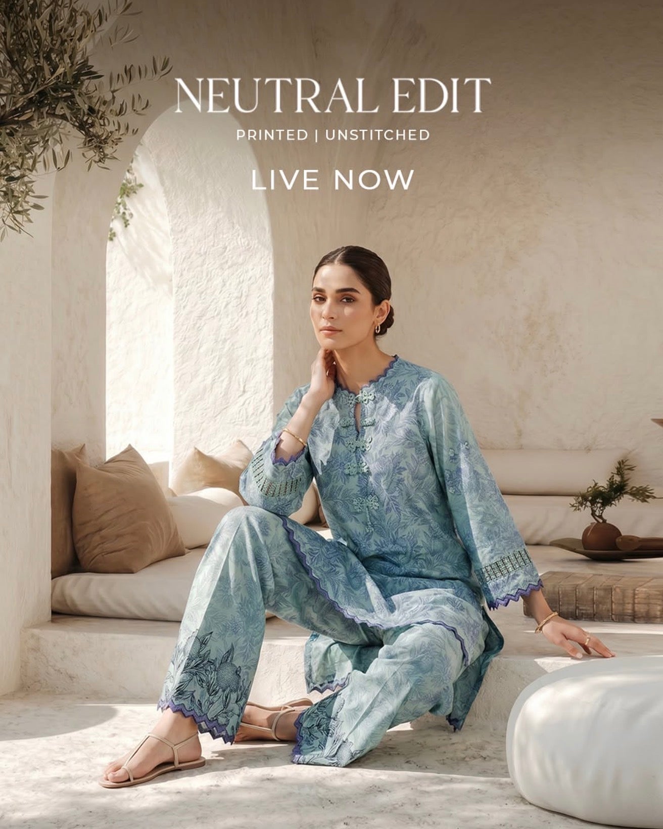 Neutral Edit By Sahar | 2pc Lawn