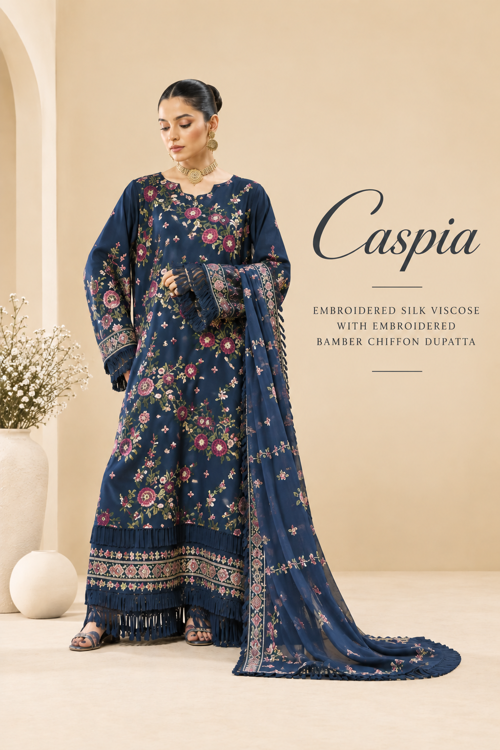 Caspia | Viscos Embroidered Collection