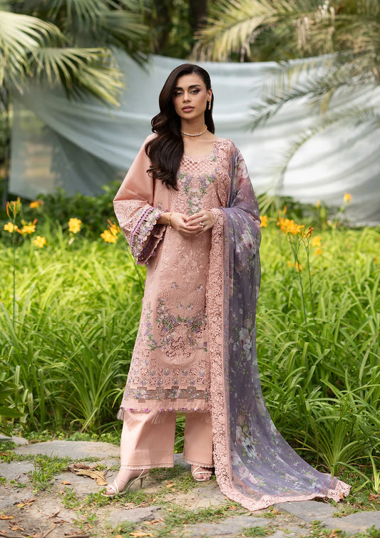 ELQ-6A BLUSHING ROSE | Elaf Premium Luxury Lawn II '26