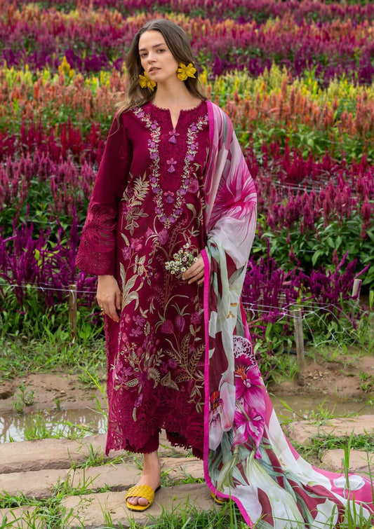 Mushq Hemline 4B-Aurora Petals | Unstitched 3Pc