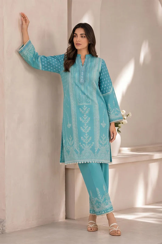 Aqua Lattice - Sahar | Two Piece Lawn