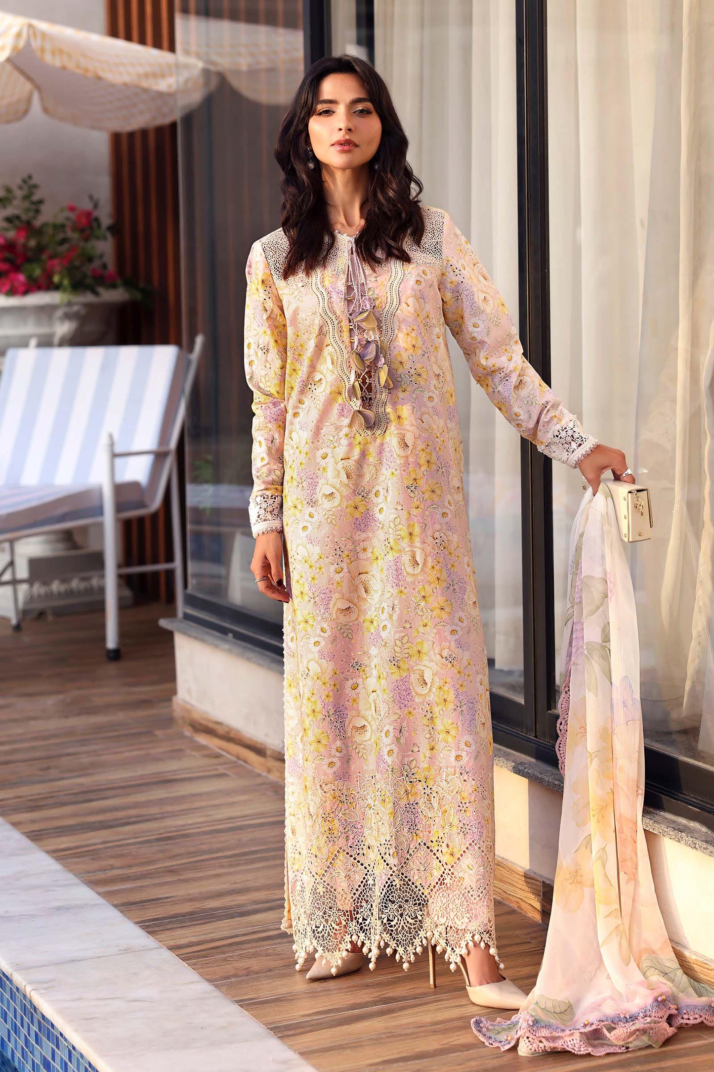 MPT-3007-B | M.Prints 3pc Unstitched Lawn | Maria B.