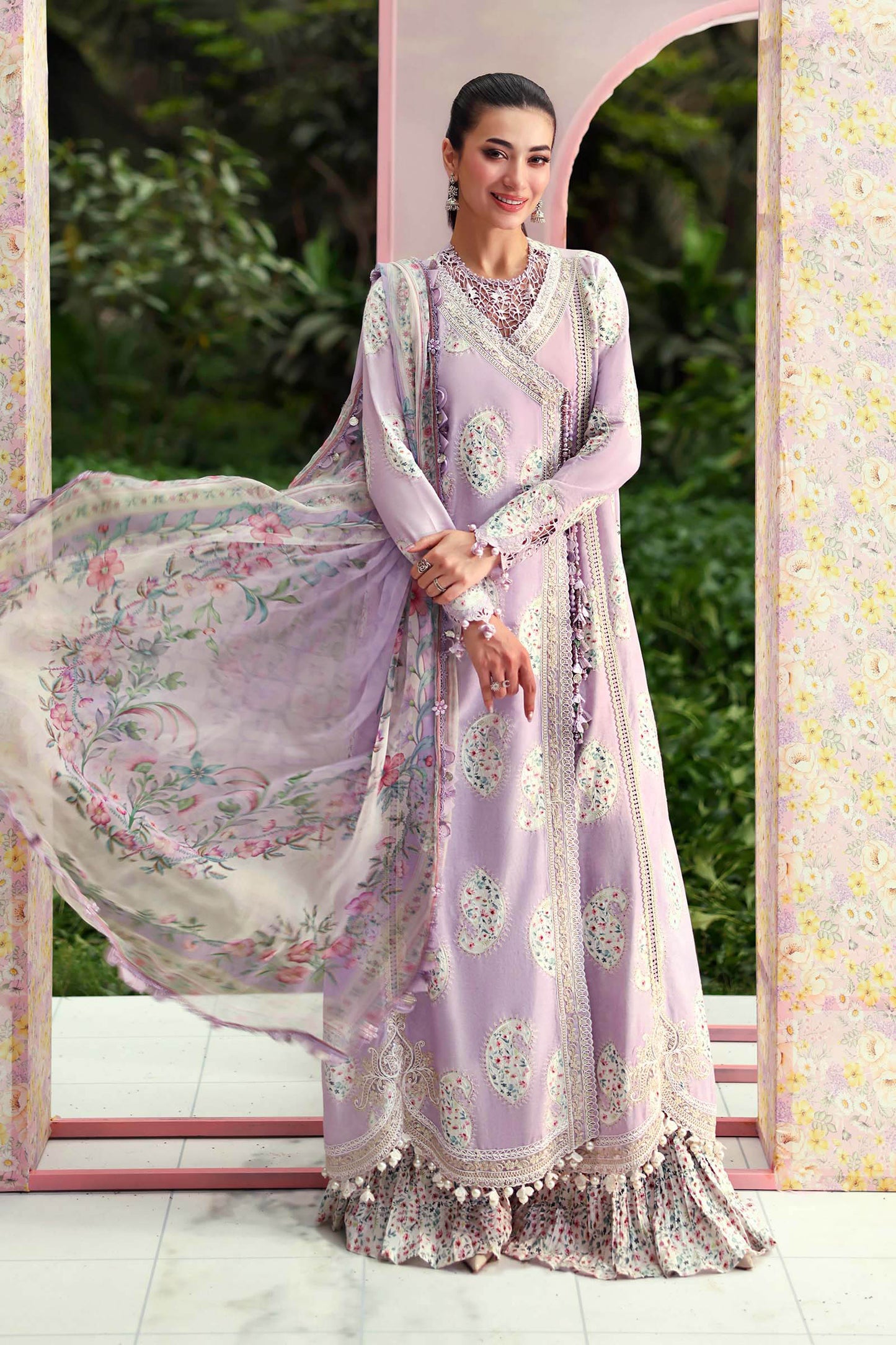 MPT-3009-B | M.Prints 3pc Unstitched Lawn | Maria B.