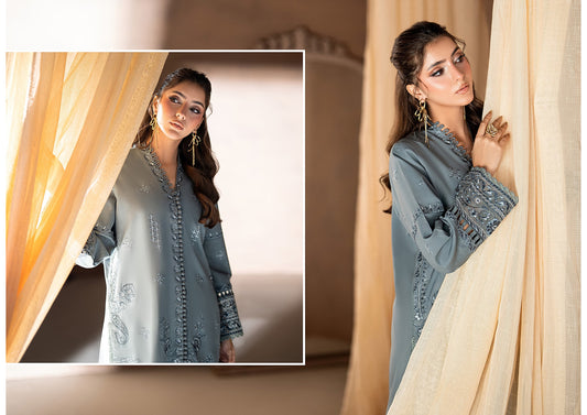 Coral Rangrez - Slate Blue Grey