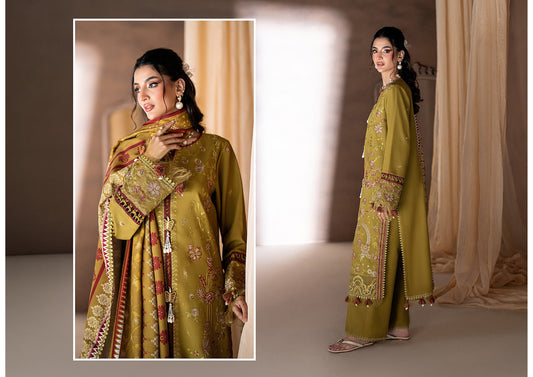 Coral Rangrez - Mustard Olive