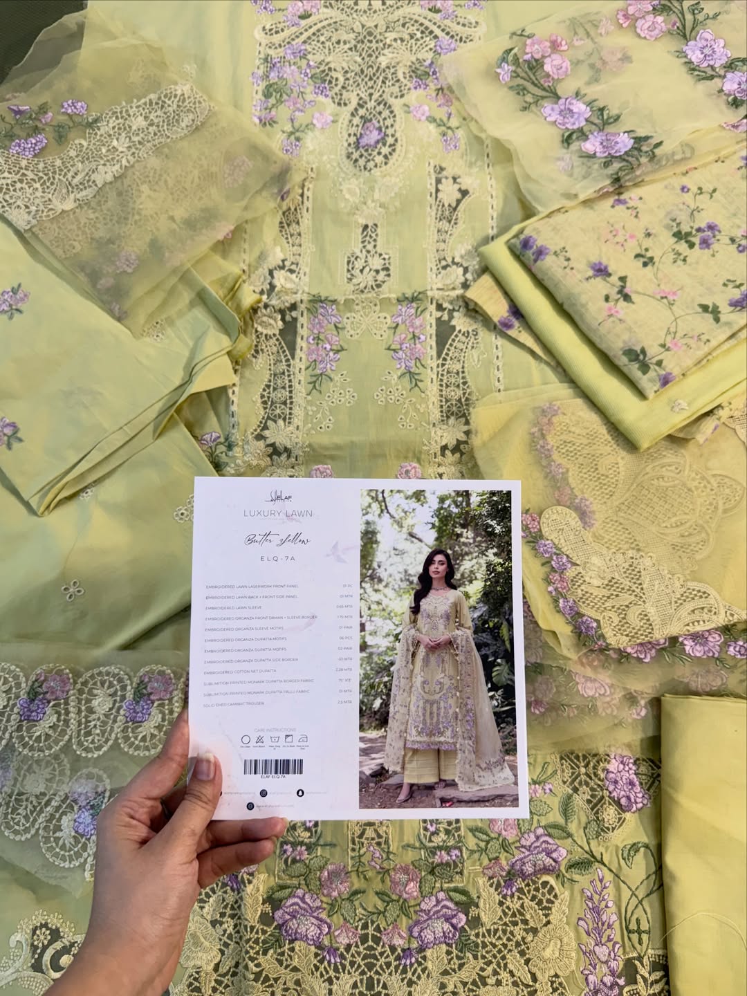 ELQ-7A BUTTER YELLOW | Elaf Premium Luxury Lawn II '26