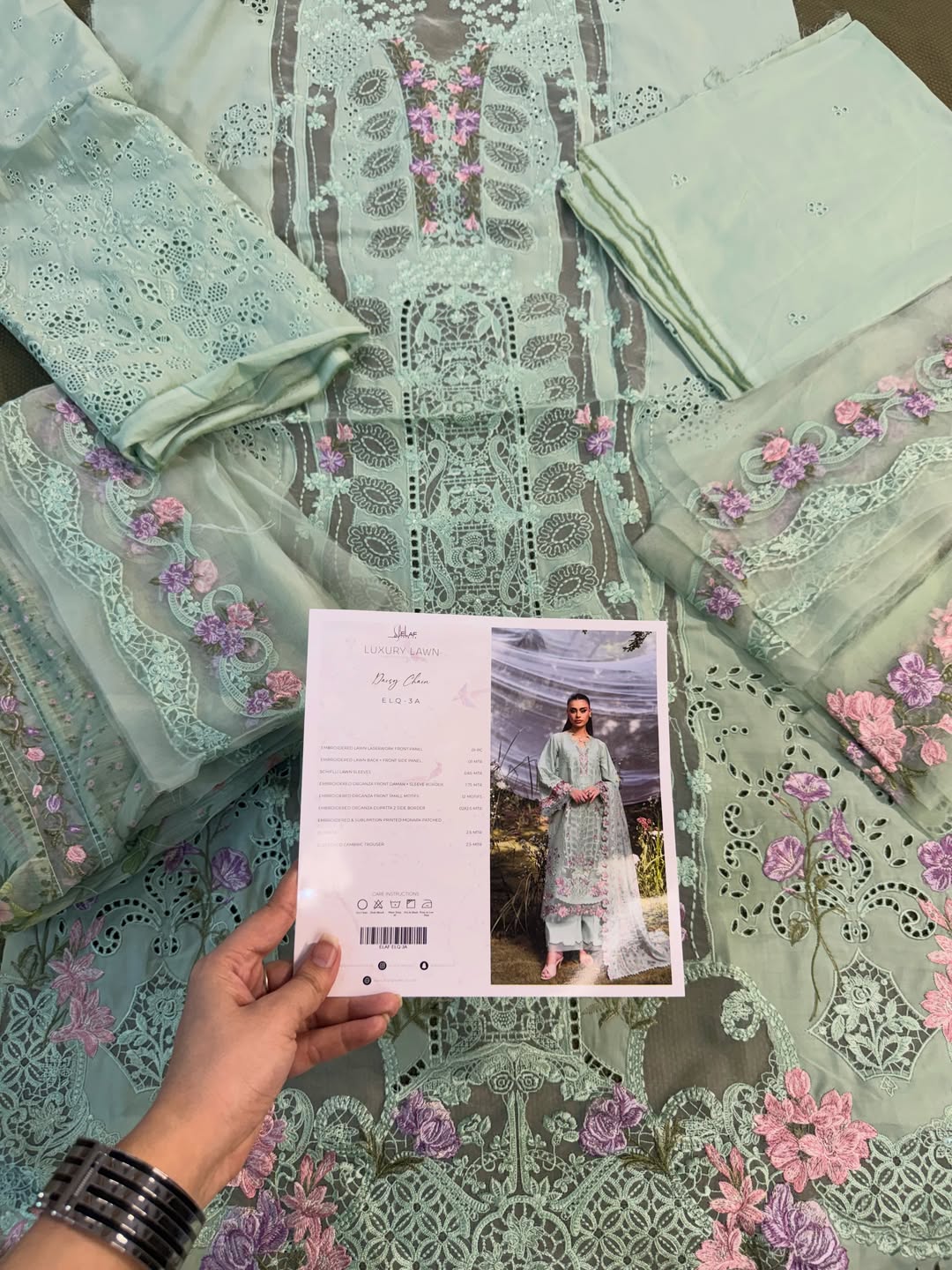 ELQ-3A DAISY CHAIN | Elaf Premium Luxury Lawn II '26