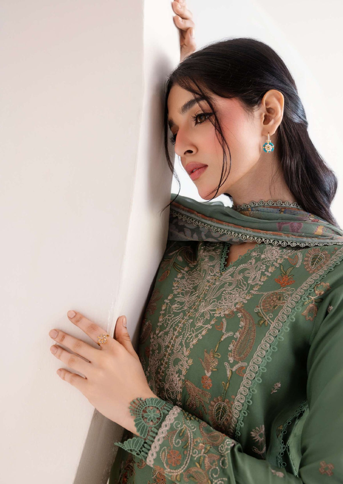 1A - Zync by Florent Intermix | Sage Green Embroidered Suit
