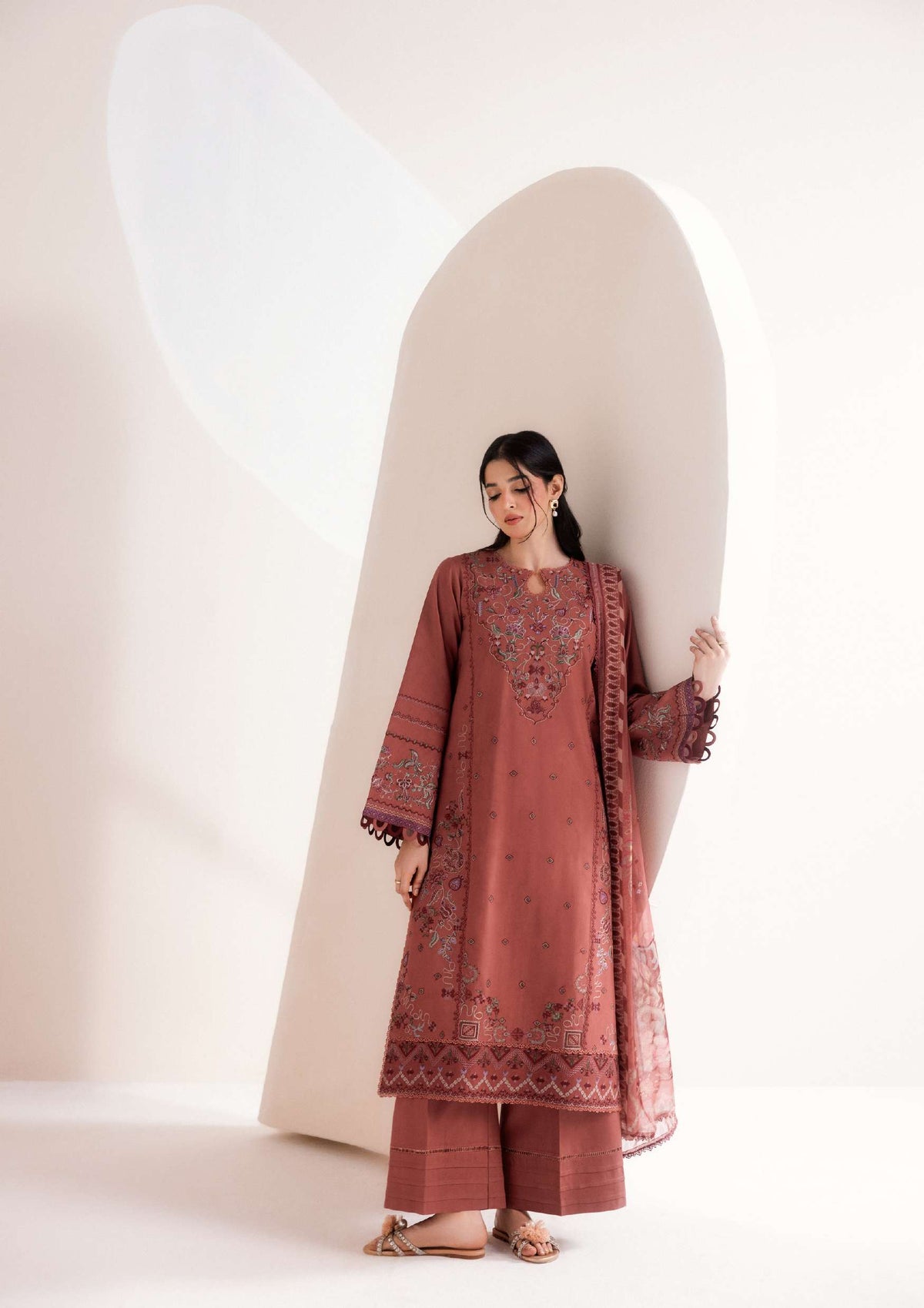 2B - Zync by Florent Intermix | Terracotta Embroidered Suit