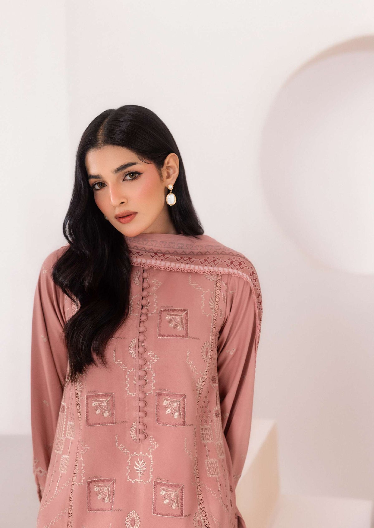 7A - Zync by Florent Intermix | Dusty Peach Embroidered Suit