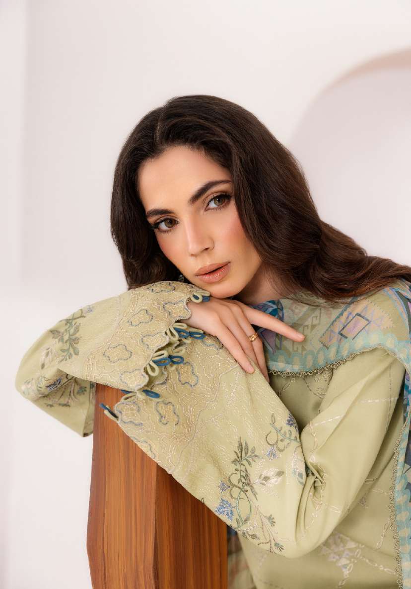 7B - Zync by Florent Intermix | Pistachio Embroidered Suit