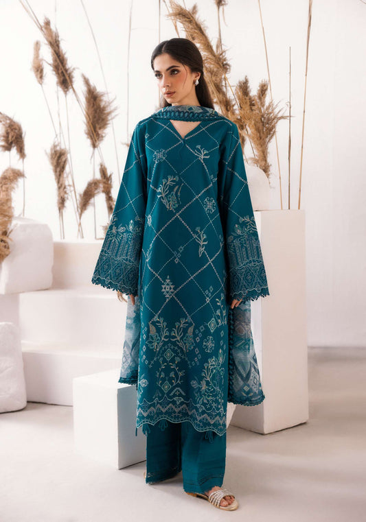 8A - Zync by Florent Intermix |Teal Embroidered Suit