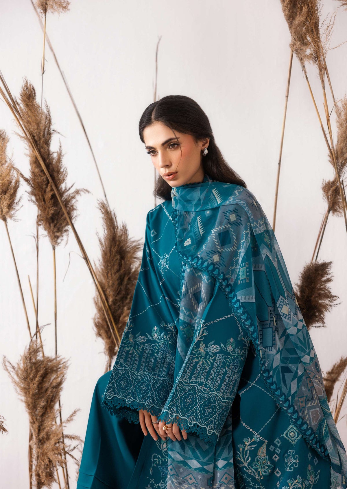 8A - Zync by Florent Intermix |Teal Embroidered Suit