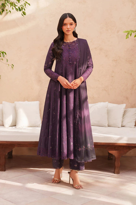 Dark Purple | EL-08 Embroidered Lawn | Iznik Eid Lawn