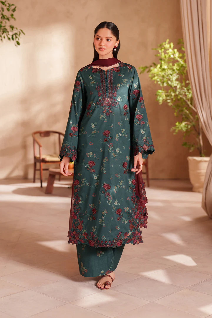 Teal Green | EL-11 Embroidered Lawn | Iznik Eid Lawn
