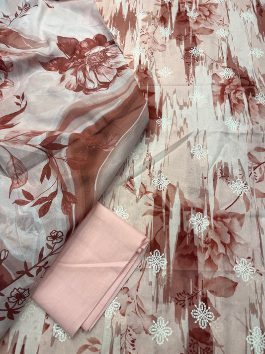 Rose Blush | Unstitched 3-Piece Summer Lawn | IKAT Blossom