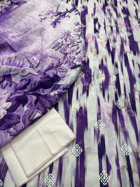 Lavender Dream | Unstitched 3-Piece Summer Lawn | IKAT Blossom