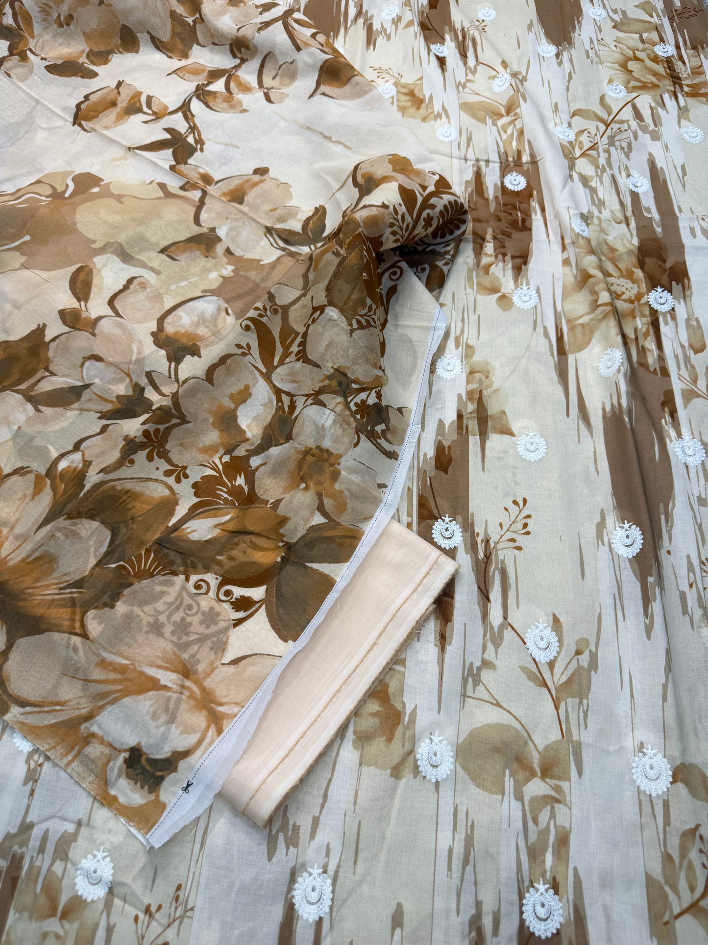 Rust Patel | Unstitched 3-Piece Summer Lawn | IKAT Blossom