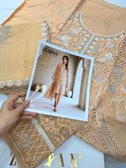 Peach ZB6 | Zebtan Luxury Lawn '26