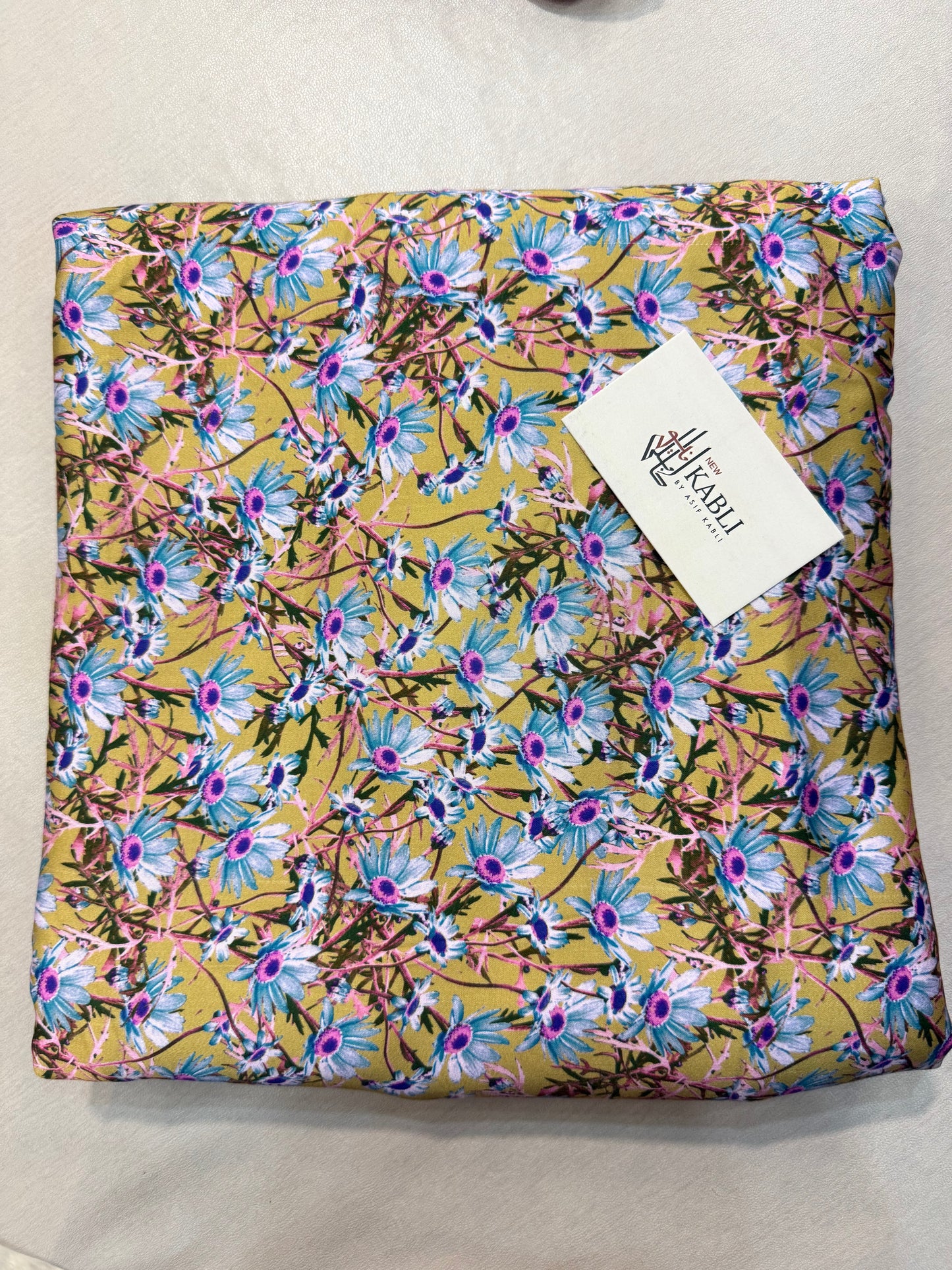 Kundan Silk Marina S6 Multi 3-Piece Allover Suit with Wool Shawl