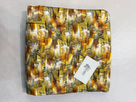 Kundan Silk Marina 3A Golden Brown 3-Piece Allover Suit with Wool Shawl