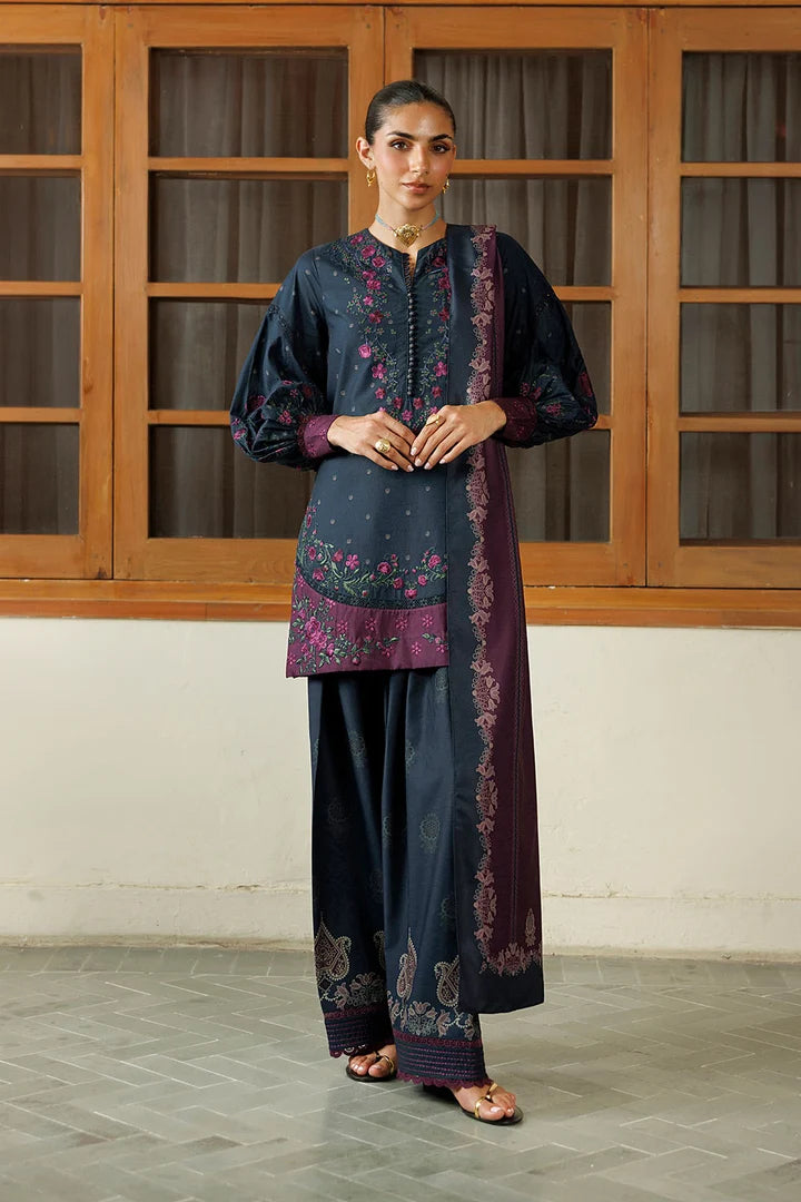 IPF-26 Embroidered Printed Viscose Linen | IZNIK