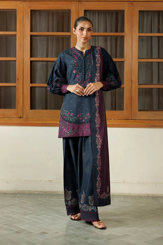 IPF-26 Embroidered Printed Viscose Linen | IZNIK