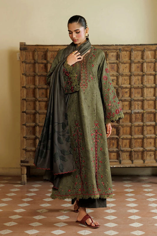 IPF-27 Embroidered Printed Viscose Linen | IZNIK