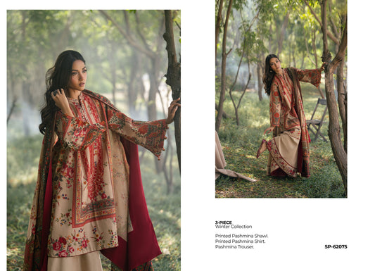 Gul Ahmed SP-62075 3 Piece Printed Pashmina Suit