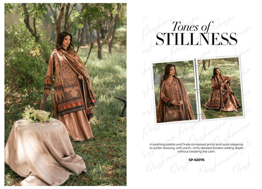 Gul Ahmed SP-62076 3 Piece Printed Pashmina Suit