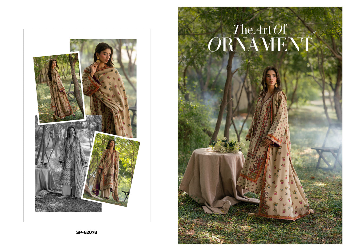 Gul Ahmed SP-62078 3 Piece Printed Pashmina Suit