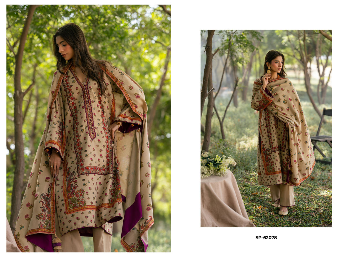 Gul Ahmed SP-62078 3 Piece Printed Pashmina Suit