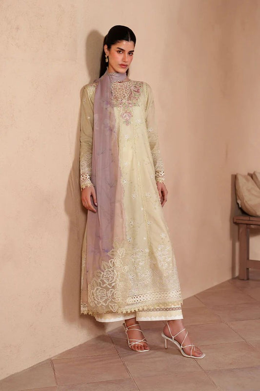 Butter Yellow | EL-10 Embroidered Lawn | Iznik Eid Lawn