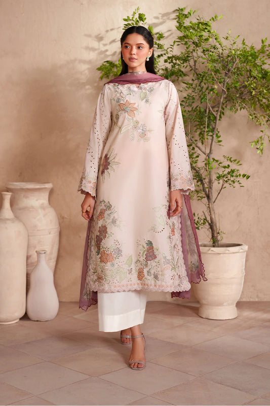 Peach | EL-04 Embroidered Lawn | Iznik Eid Lawn