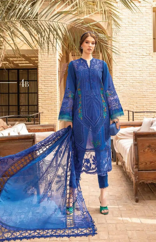 Buy Maria.B Lawn Voyage Luxe 4B Unstitched Suit